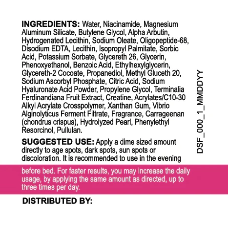 Supplement Facts for Dark Spot Formula